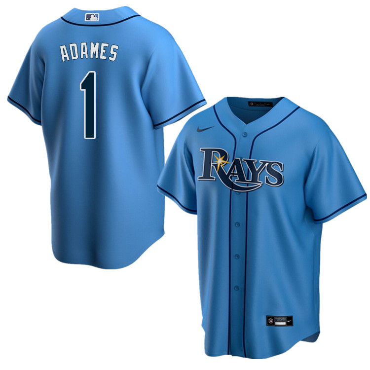 Nike Men #1 Willy Adames Tampa Bay Rays Baseball Jerseys Sale-Light Blue